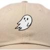 imageDALIX Ghost Embroidered Mens Womens Cotton Dad Hat Baseball Cap AdjustableKhaki