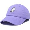 imageDALIX Ghost Embroidered Mens Womens Cotton Dad Hat Baseball Cap AdjustableLavender
