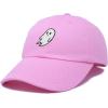 imageDALIX Ghost Embroidered Mens Womens Cotton Dad Hat Baseball Cap AdjustableLight Pink