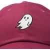 imageDALIX Ghost Embroidered Mens Womens Cotton Dad Hat Baseball Cap AdjustableMaroon