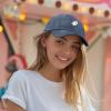imageDALIX Ghost Embroidered Mens Womens Cotton Dad Hat Baseball Cap AdjustableNavy Blue Vintage