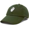 imageDALIX Ghost Embroidered Mens Womens Cotton Dad Hat Baseball Cap AdjustableOlive