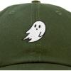 imageDALIX Ghost Embroidered Mens Womens Cotton Dad Hat Baseball Cap AdjustableOlive
