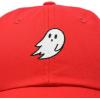 imageDALIX Ghost Embroidered Mens Womens Cotton Dad Hat Baseball Cap AdjustableRed