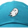 imageDALIX Ghost Embroidered Mens Womens Cotton Dad Hat Baseball Cap AdjustableTeal