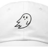 imageDALIX Ghost Embroidered Mens Womens Cotton Dad Hat Baseball Cap AdjustableWhite