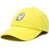 imageDALIX Ghost Embroidered Mens Womens Cotton Dad Hat Baseball Cap AdjustableYellow