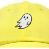 imageDALIX Ghost Embroidered Mens Womens Cotton Dad Hat Baseball Cap AdjustableYellow
