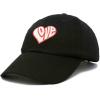 imageDALIX Love Heart Embroidered Dad Cap Cotton Baseball Cap WomenBlack