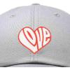 imageDALIX Love Heart Embroidered Dad Cap Cotton Baseball Cap WomenGray