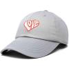 imageDALIX Love Heart Embroidered Dad Cap Cotton Baseball Cap WomenGray