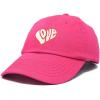 imageDALIX Love Heart Embroidered Dad Cap Cotton Baseball Cap WomenHot Pink