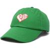 imageDALIX Love Heart Embroidered Dad Cap Cotton Baseball Cap WomenKelly Green