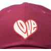 imageDALIX Love Heart Embroidered Dad Cap Cotton Baseball Cap WomenMaroon