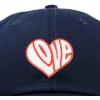 imageDALIX Love Heart Embroidered Dad Cap Cotton Baseball Cap WomenNavy Blue