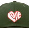 imageDALIX Love Heart Embroidered Dad Cap Cotton Baseball Cap WomenOlive