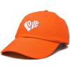 imageDALIX Love Heart Embroidered Dad Cap Cotton Baseball Cap WomenOrange