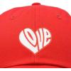 imageDALIX Love Heart Embroidered Dad Cap Cotton Baseball Cap WomenRed