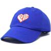 imageDALIX Love Heart Embroidered Dad Cap Cotton Baseball Cap WomenRoyal Blue