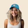 imageDALIX Love Heart Embroidered Dad Cap Cotton Baseball Cap WomenTeal