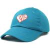 imageDALIX Love Heart Embroidered Dad Cap Cotton Baseball Cap WomenTeal