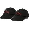 imageDALIX Matching His and Her Hat Set of 2 Couples Embroidered Baseball CapBlack