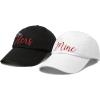 imageDALIX Matching His and Her Hat Set of 2 Couples Embroidered Baseball CapBlackwhite