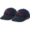 imageDALIX Matching His and Her Hat Set of 2 Couples Embroidered Baseball CapNavy Blue
