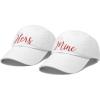 imageDALIX Matching His and Her Hat Set of 2 Couples Embroidered Baseball CapWhite