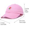 imageDALIX Womens Rose Baseball Cap Flower HatLight Pink