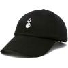 imageKpop Korean Love Snap Finger Hand Heart Hat Son Hatu Womens Embroidered Baseball CapBlack