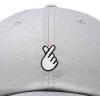 imageKpop Korean Love Snap Finger Hand Heart Hat Son Hatu Womens Embroidered Baseball CapGray