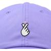 imageKpop Korean Love Snap Finger Hand Heart Hat Son Hatu Womens Embroidered Baseball CapLavender