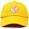 imageDALIX Love Heart Embroidered Dad Cap Cotton Baseball Cap WomenGold