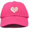 imageDALIX Love Heart Embroidered Dad Cap Cotton Baseball Cap WomenHot Pink