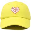 imageDALIX Love Heart Embroidered Dad Cap Cotton Baseball Cap WomenYellow