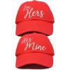 imageDALIX Matching His and Her Hat Set of 2 Couples Embroidered Baseball CapRed