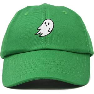 imageDALIX Ghost Embroidered Mens Womens Cotton Dad Hat Baseball Cap AdjustableKelly Green