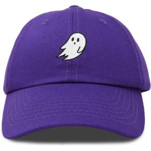 imageDALIX Ghost Embroidered Mens Womens Cotton Dad Hat Baseball Cap AdjustablePurple