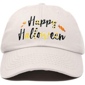 imageDALIX Happy Halloween Hat Treats Mens Womens Baseball CapBeige