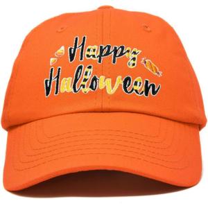 imageDALIX Happy Halloween Hat Treats Mens Womens Baseball CapOrange
