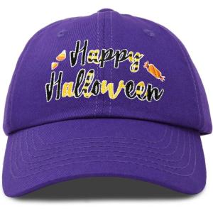 imageDALIX Happy Halloween Hat Treats Mens Womens Baseball CapPurple