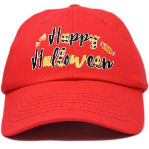 imageDALIX Happy Halloween Hat Treats Mens Womens Baseball CapRed