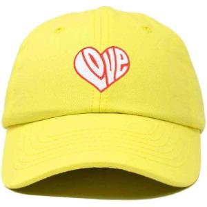 imageDALIX Love Heart Embroidered Dad Cap Cotton Baseball Cap WomenYellow