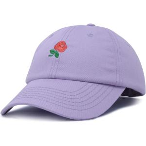imageDALIX Womens Rose Baseball Cap Flower HatLavender