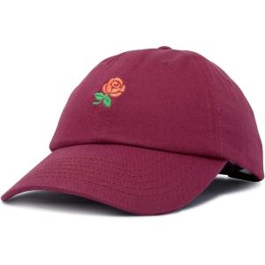 imageDALIX Womens Rose Baseball Cap Flower HatMaroon