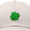 imageDALIX Four Leaf Clover Hat Baseball Cap St Patricks Day Cotton CapsBeige