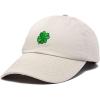 imageDALIX Four Leaf Clover Hat Baseball Cap St Patricks Day Cotton CapsBeige