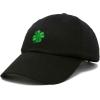 imageDALIX Four Leaf Clover Hat Baseball Cap St Patricks Day Cotton CapsBlack