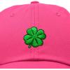 imageDALIX Four Leaf Clover Hat Baseball Cap St Patricks Day Cotton CapsHot Pink